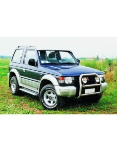 Pedane laterali S50 stondate alluminio Mitsubishi Pajero 2 porte 1991 1997 2