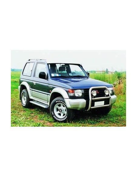 Pedane laterali S50 stondate alluminio Mitsubishi Pajero 4 porte 1991 1997