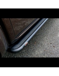 Pedane laterali S50 stondate alluminio NERO Kia Sorento dal 2002 al 2008