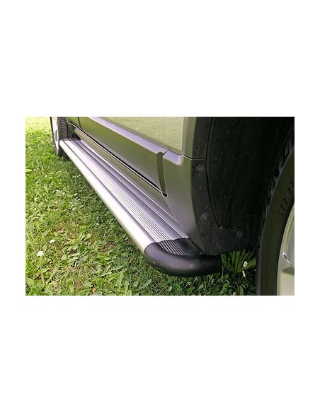 Pedane laterali S50 stondate alluminio Nissan NP300 Double Cab 2008 2015