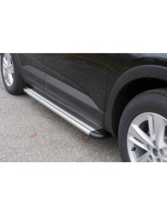 Pedane laterali S50 stondate alluminio Opel Grandland X dal 2017