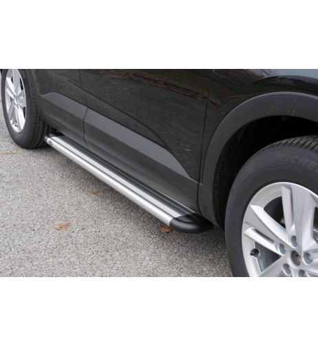 Pedane laterali S50 stondate alluminio Opel Grandland X 2017 2024