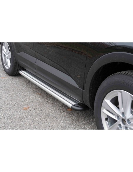 Pedane laterali S50 stondate alluminio Opel Grandland X 2017 2024