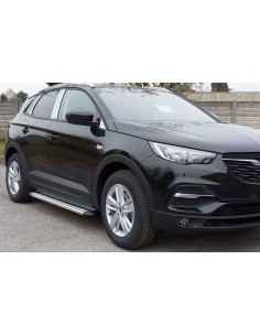 Pedane laterali S50 stondate alluminio Opel Grandland X dal 2017 2