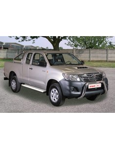 Pedane laterali S50 stondate alluminio Toyota Hilux Double Cab 2005 2015 2