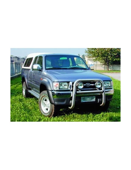Pedane laterali S50 stondate alluminio Toyota Hilux Double Cab dal 1998 al 