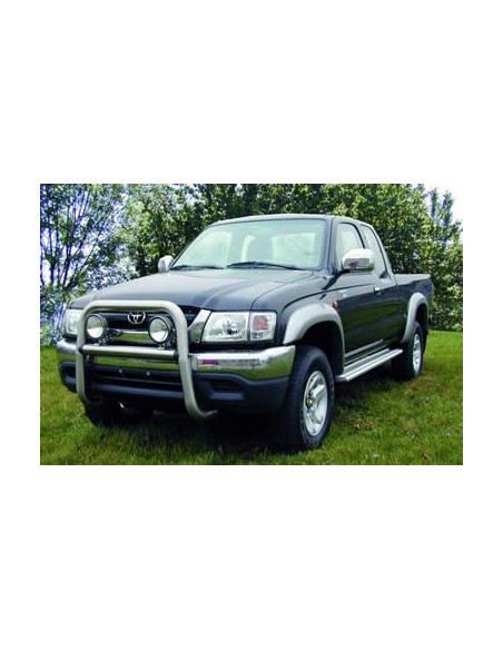 Pedane laterali S50 stondate alluminio Toyota Hilux Extra Cab dal 2002 al 2