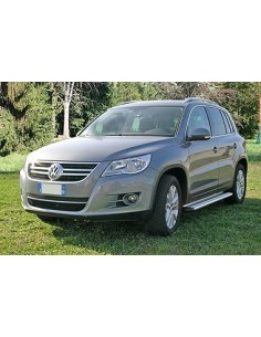 Pedane laterali S50 stondate alluminio Volkswagen Tiguan dal 2008 al 2010 2