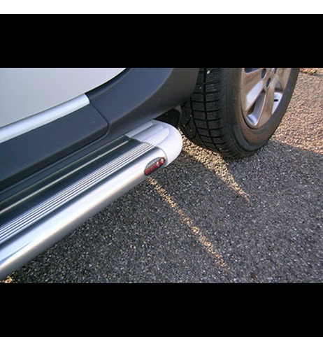 Pedane laterali S50 stondate alluminio WHITE Kia Sorento dal 2009 al 2011