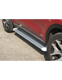 Pedane laterali S50 stondate alluminio WHITE Kia Soul dal 2009 al 2013