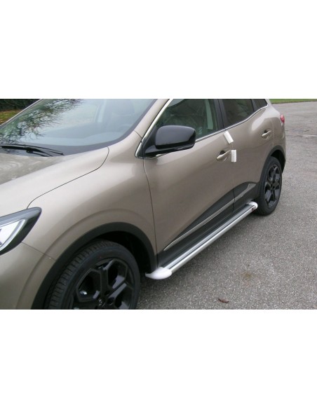 Pedane laterali S50 stondate alluminio WHITE Renault Kadjar dal 2015