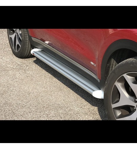 Pedane laterali S50 WHITE stondate alluminio Kia Sportage 2016 2021