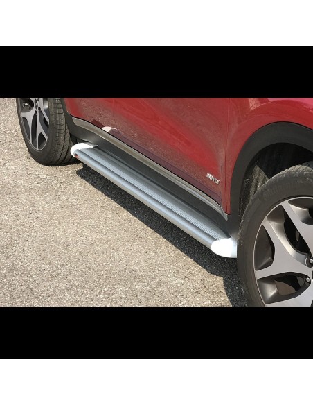 Pedane laterali S50 WHITE stondate alluminio Kia Sportage 2016 2021