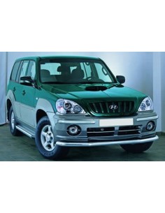Pedane laterali STD squadrate alluminio Hyundai Terracan dal 2002 al 2004 2