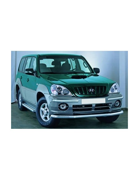 Pedane laterali STD squadrate alluminio Hyundai Terracan dal 2002 al 2004