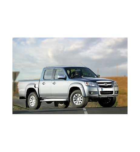 Pedane laterali STD squadrate alluminio Mazda BT50 Double Cab dal 2007 al 2