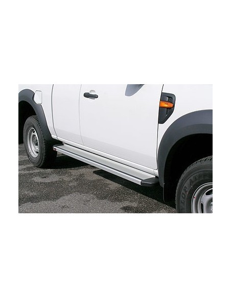 Pedane laterali STD squadrate alluminio Mazda BT50 Super Cab dal 2007 al 20