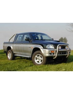 Pedane laterali STD squadrate alluminio Mitsubishi L200 dal 1997 al 2005 2