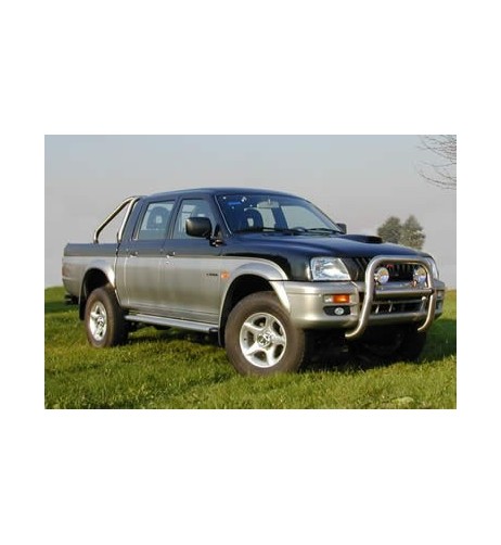 Pedane laterali STD squadrate alluminio Mitsubishi L200 dal 1997 al 2005