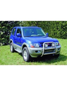 Pedane laterali STD squadrate alluminio Pajero V60 4P 2000 2002 c modanatur 2