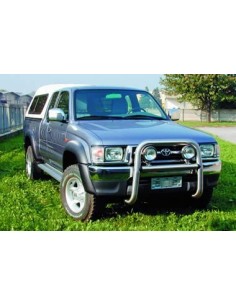 Pedane laterali STD squadrate alluminio Toyota Hilux Double Cab dal 1998 al 2