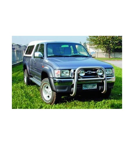 Pedane laterali STD squadrate alluminio Toyota Hilux Double Cab dal 1998 al