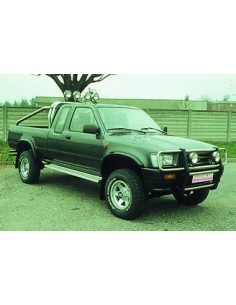 Pedane laterali STD squadrate alluminio Toyota Hilux Extra Cab dal 1988 al  2