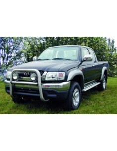 Pedane laterali STD squadrate alluminio Toyota Hilux Extra Cab dal 2002 al  2