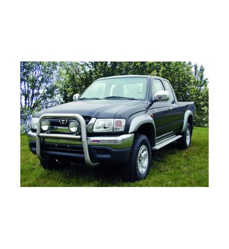 Pedane laterali STD squadrate alluminio Toyota Hilux Extra Cab dal 2002 al