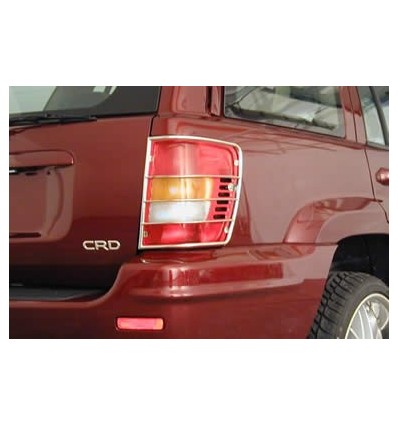 Protezioni fari posteriori acciaio inox lucido Jeep Grand Cherokee 1999-2003