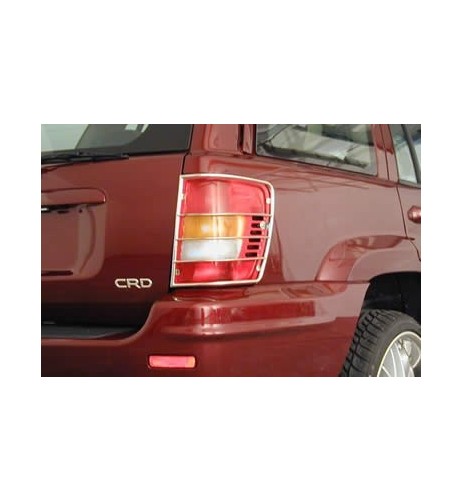 Protezioni fari posteriori acciaio inox lucido Jeep Grand Cherokee 1999 200
