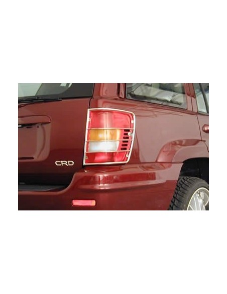 Protezioni fari posteriori acciaio inox lucido Jeep Grand Cherokee 1999 200