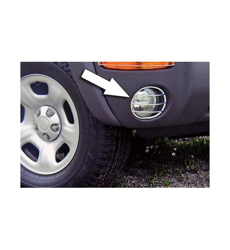 Protezioni fendinebbia anteriori acciaio inox Jeep Cherokee dal 2001 al 200