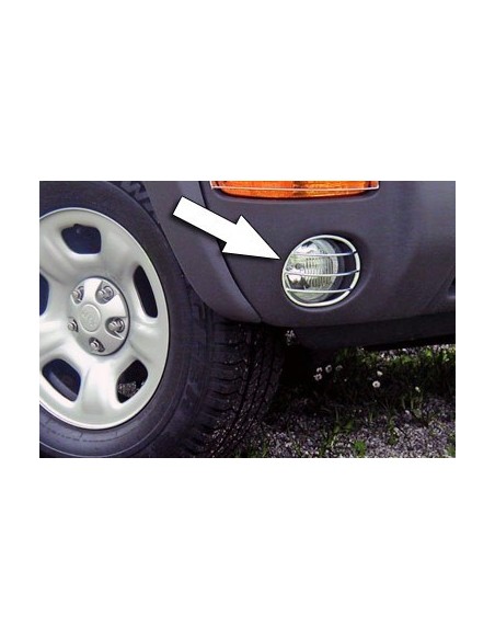 Protezioni fendinebbia anteriori acciaio inox Jeep Cherokee dal 2001 al 200