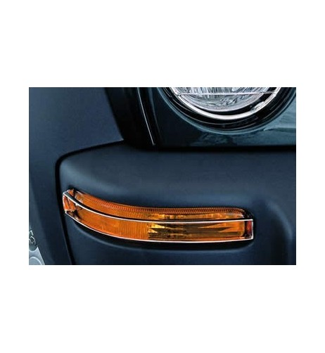 Protezioni frecce anteriori acciaio inox lucido Jeep Cherokee dal 2001 al 2
