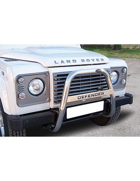 Sport Bull Bar protezione anteriore inox lucido 60mm Land Rover Defender 90
