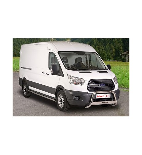 Tubi laterali di protezione acciaio inox 60mm Ford Transit dal 2014 L3H3