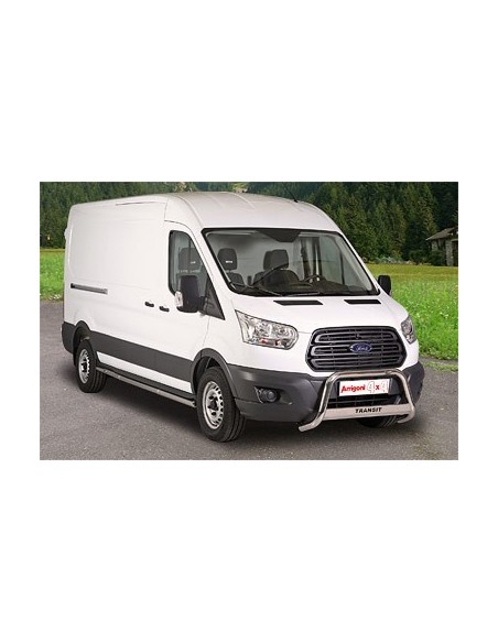 Tubi laterali di protezione acciaio inox 60mm Ford Transit dal 2014 L3H3