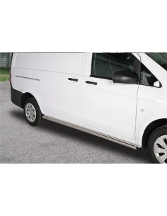 Tubi laterali di protezione acciaio inox 60mm Mercedes Vito SWB dal 2010
