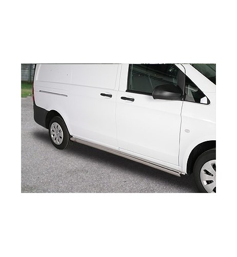 Tubi laterali di protezione acciaio inox 60mm Mercedes Vito SWB dal 2010