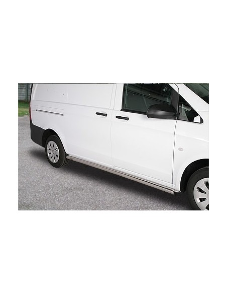Tubi laterali di protezione acciaio inox 60mm Mercedes Vito SWB dal 2010