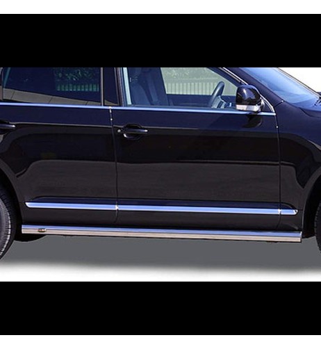 Tubi laterali di protezione acciaio inox 70mm Volkswagen Touareg 2007 2009