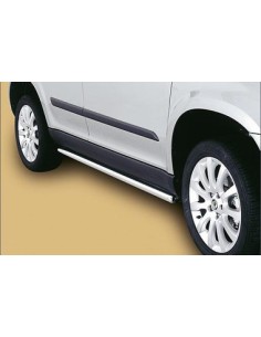 Tubi laterali di protezione acciaio inox lucido 50mm Skoda Yeti 2009 2013