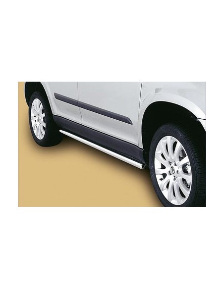 Tubi laterali di protezione acciaio inox lucido 50mm Skoda Yeti 2009 2013