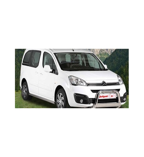 Tubi laterali di protezione acciaio inox lucido 60mm Citroen Berlingo 2008 