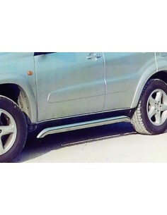 Tubi laterali di protezione acciaio inox lucido 76mm Toyota Rav4 2001 2002