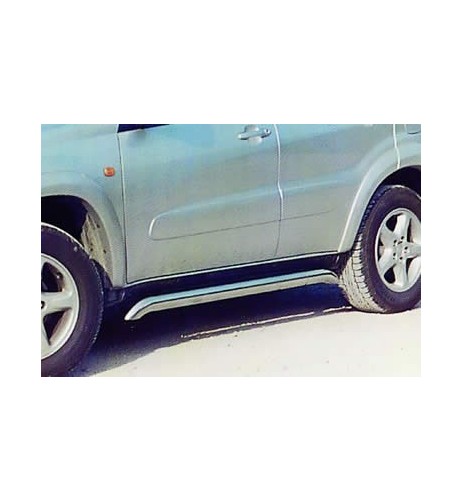 Tubi laterali di protezione acciaio inox lucido 76mm Toyota Rav4 2001 2002
