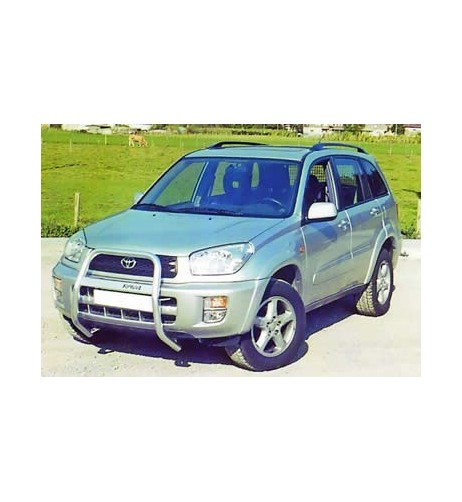 Tubi laterali di protezione acciaio inox lucido 76mm Toyota Rav4 2001 2002