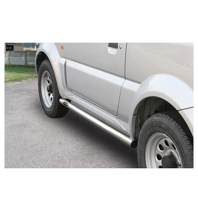 Tubi laterali di protezione acciaio inox lucido Suzuki Jimny 1997-2011