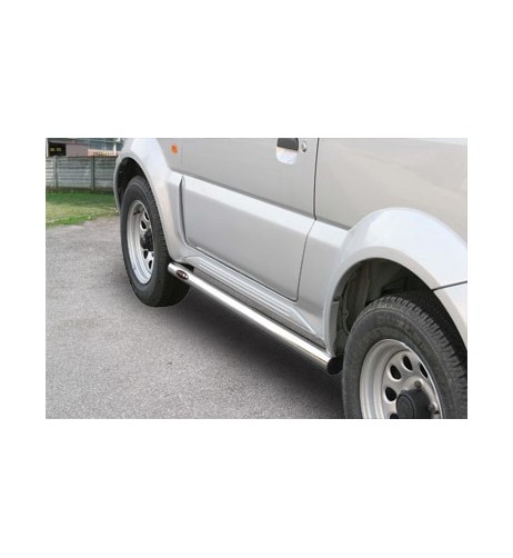 Tubi laterali di protezione acciaio inox lucido Suzuki Jimny 1997 2011